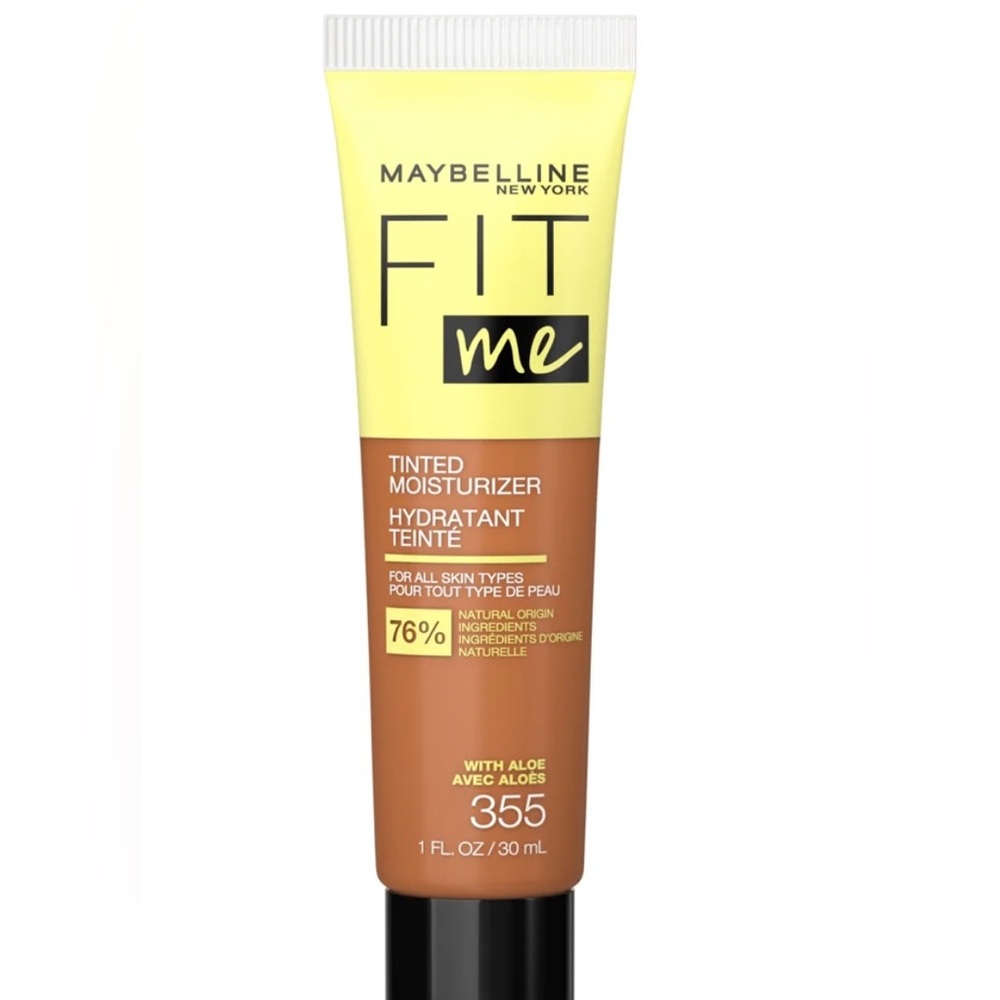 Maybelline Fit Me Tinted Moisturizer, Natural Coverage, Face Makeup, 355, 1 fl.